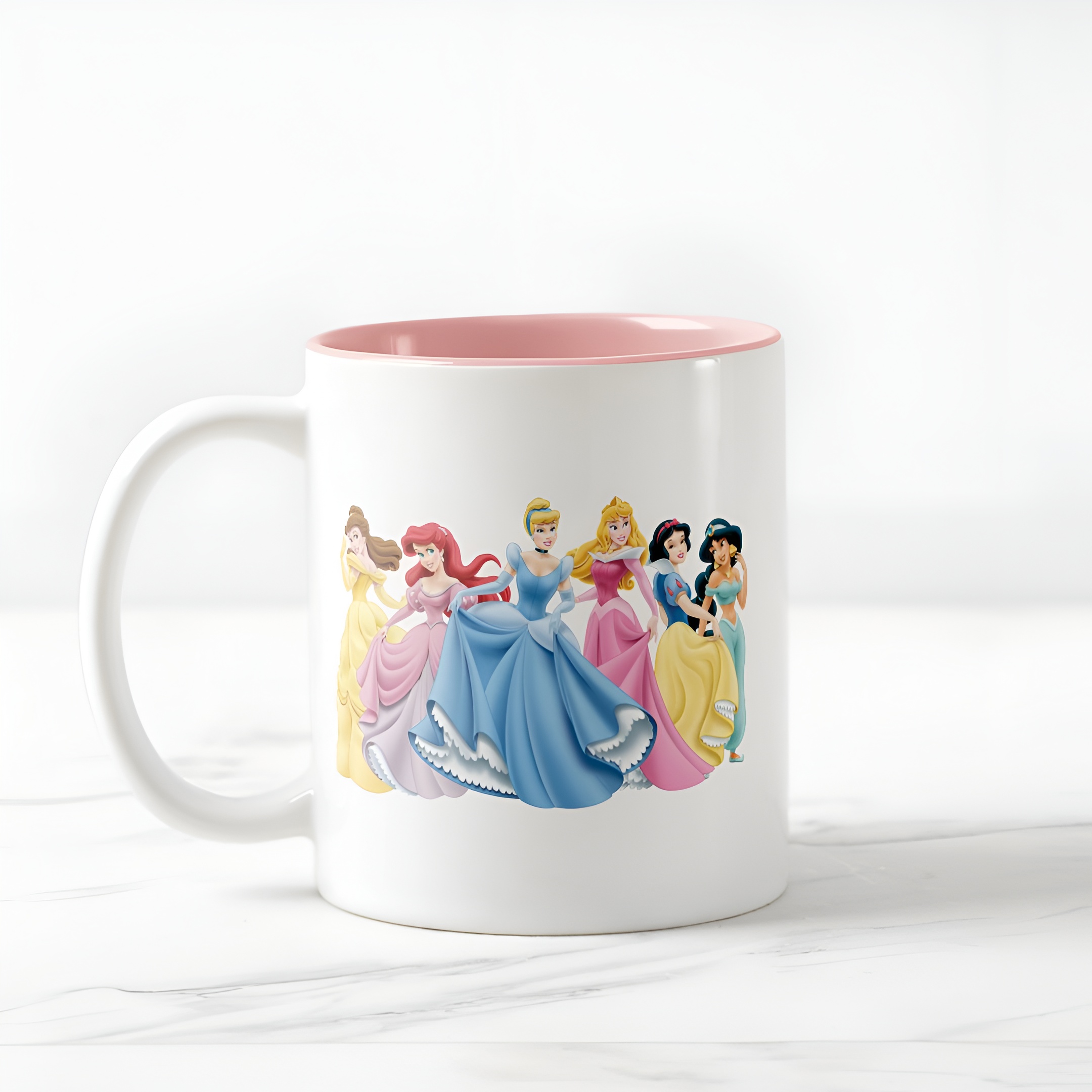 Princess Holding Dress Coffee Mug Disney Two Tone Cute Cup