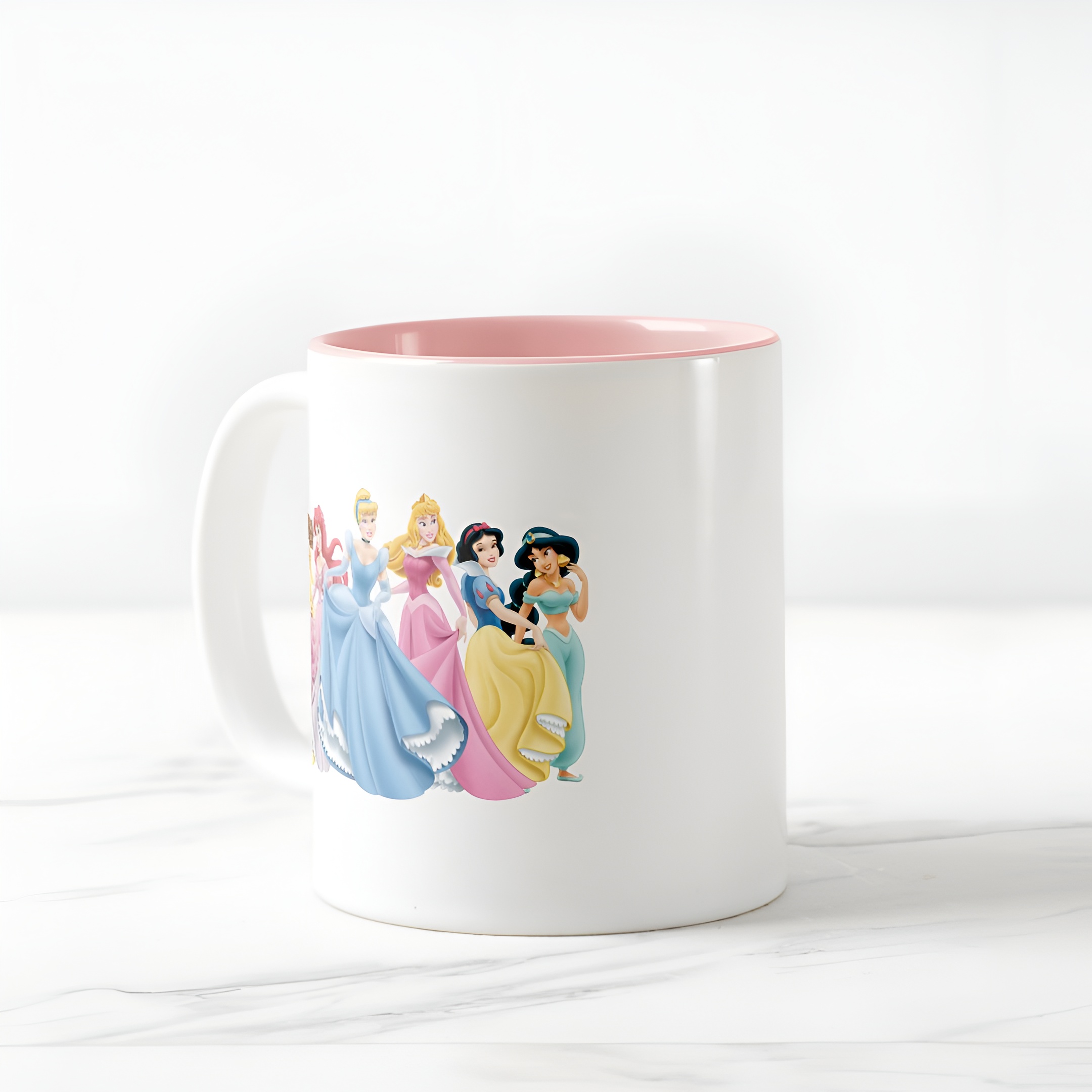 Princess Holding Dress Coffee Mug Disney Two Tone Cute Cup