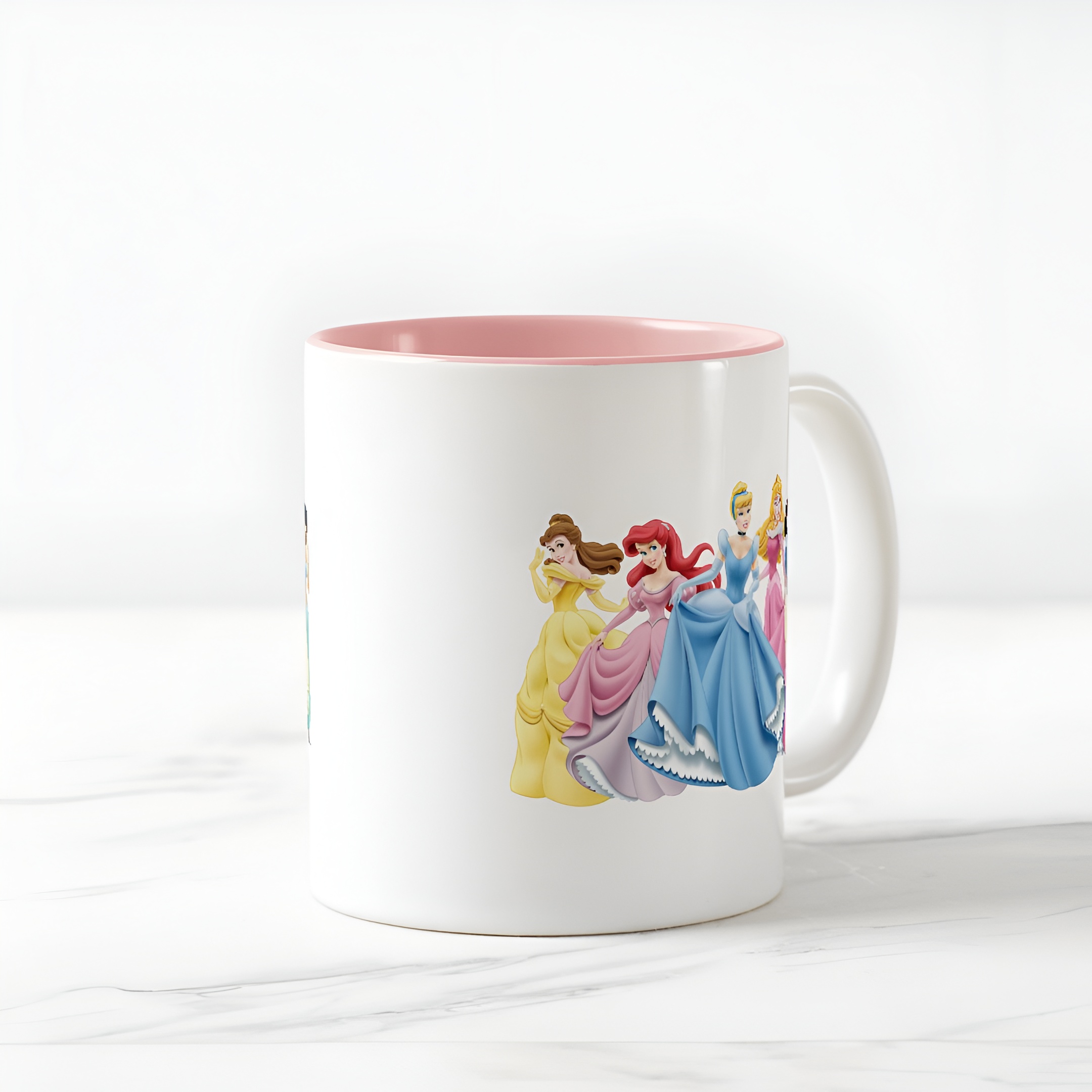Princess Holding Dress Coffee Mug Disney Two Tone Cute Cup