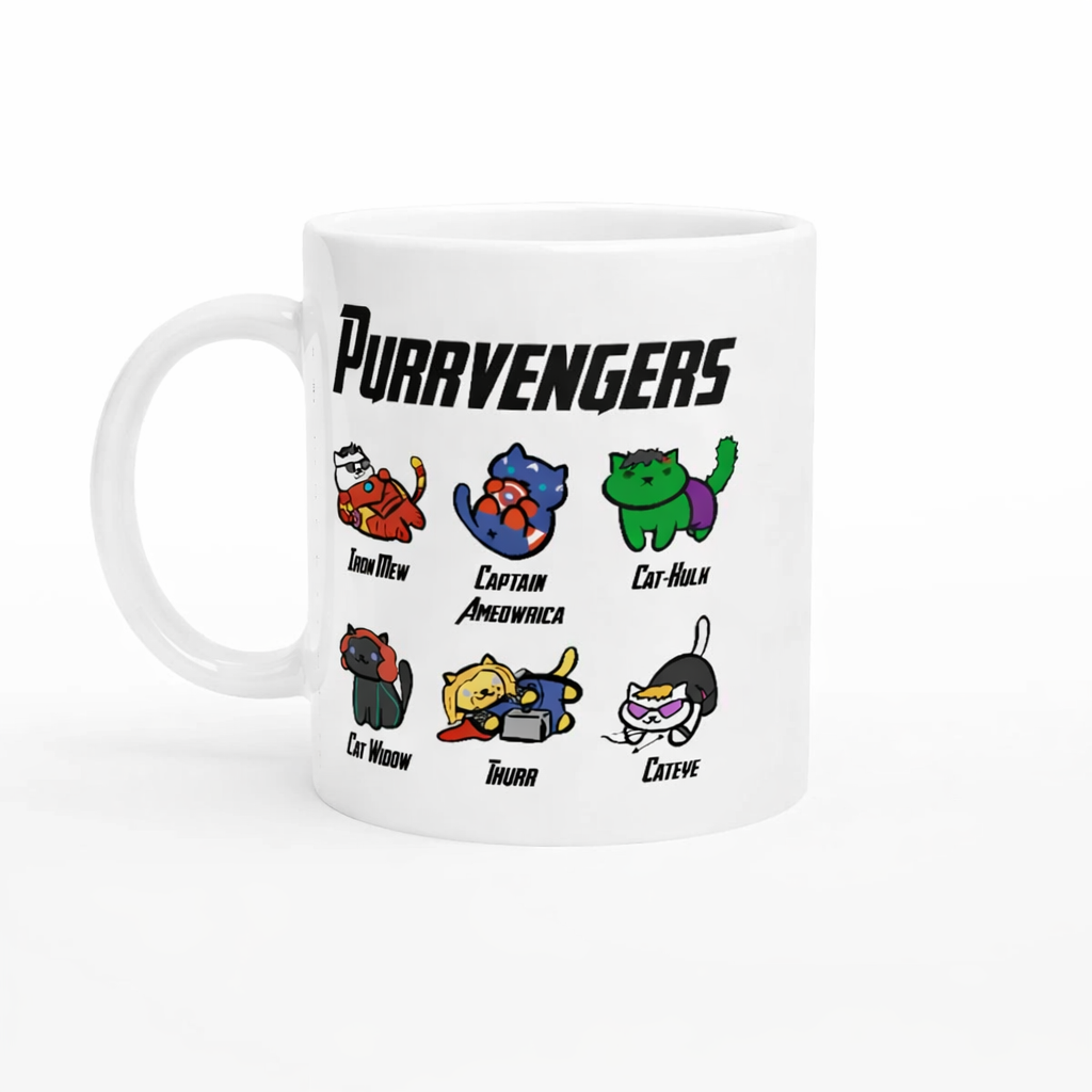 Purrvengers Avengers Cat Hero Ceramic Mug 11oz
