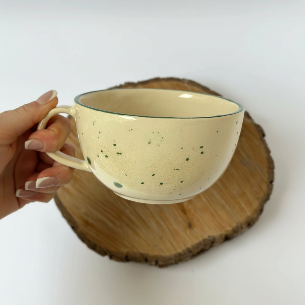 Handmade Glossy Ceramic Character Coffee Mug Cup