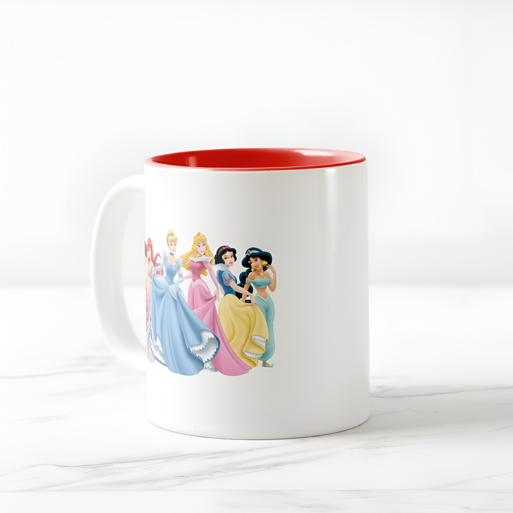 Princess Holding Dress Coffee Mug Disney Two Tone Cute Cup