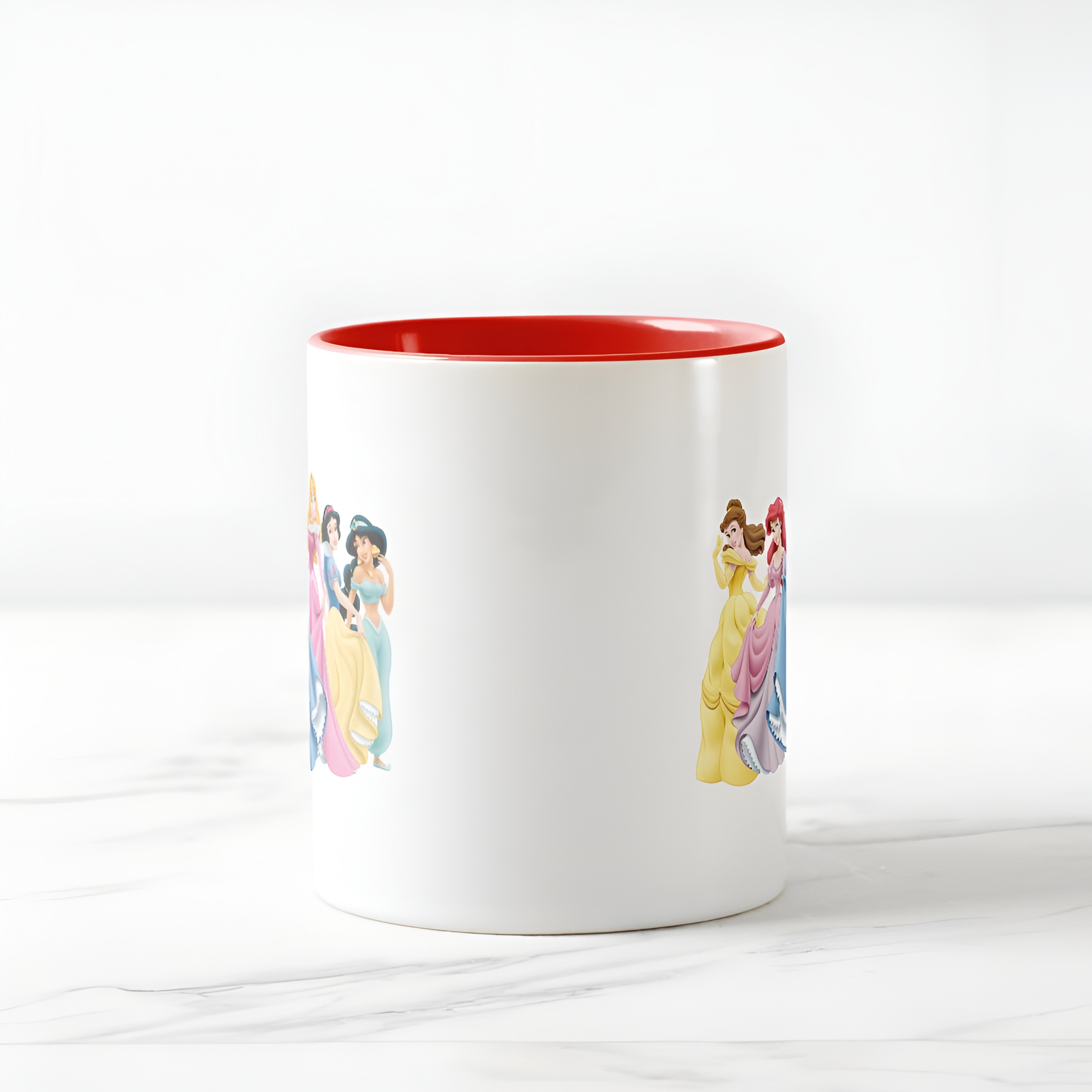 Princess Holding Dress Coffee Mug Disney Two Tone Cute Cup