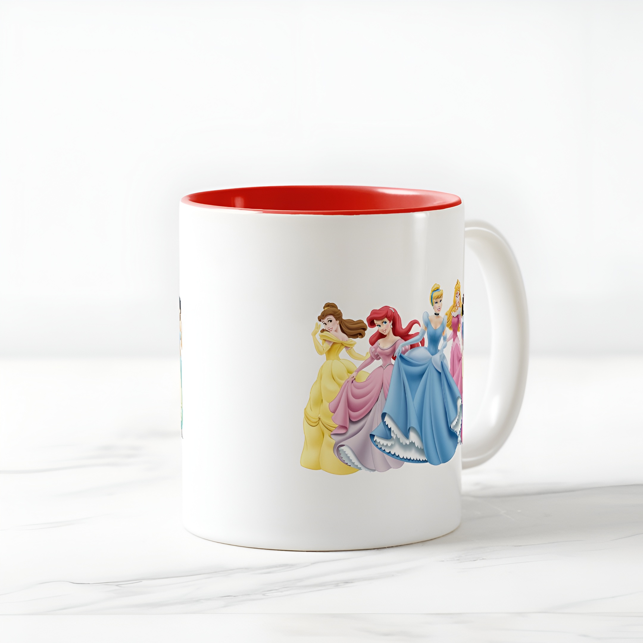 Princess Holding Dress Coffee Mug Disney Two Tone Cute Cup