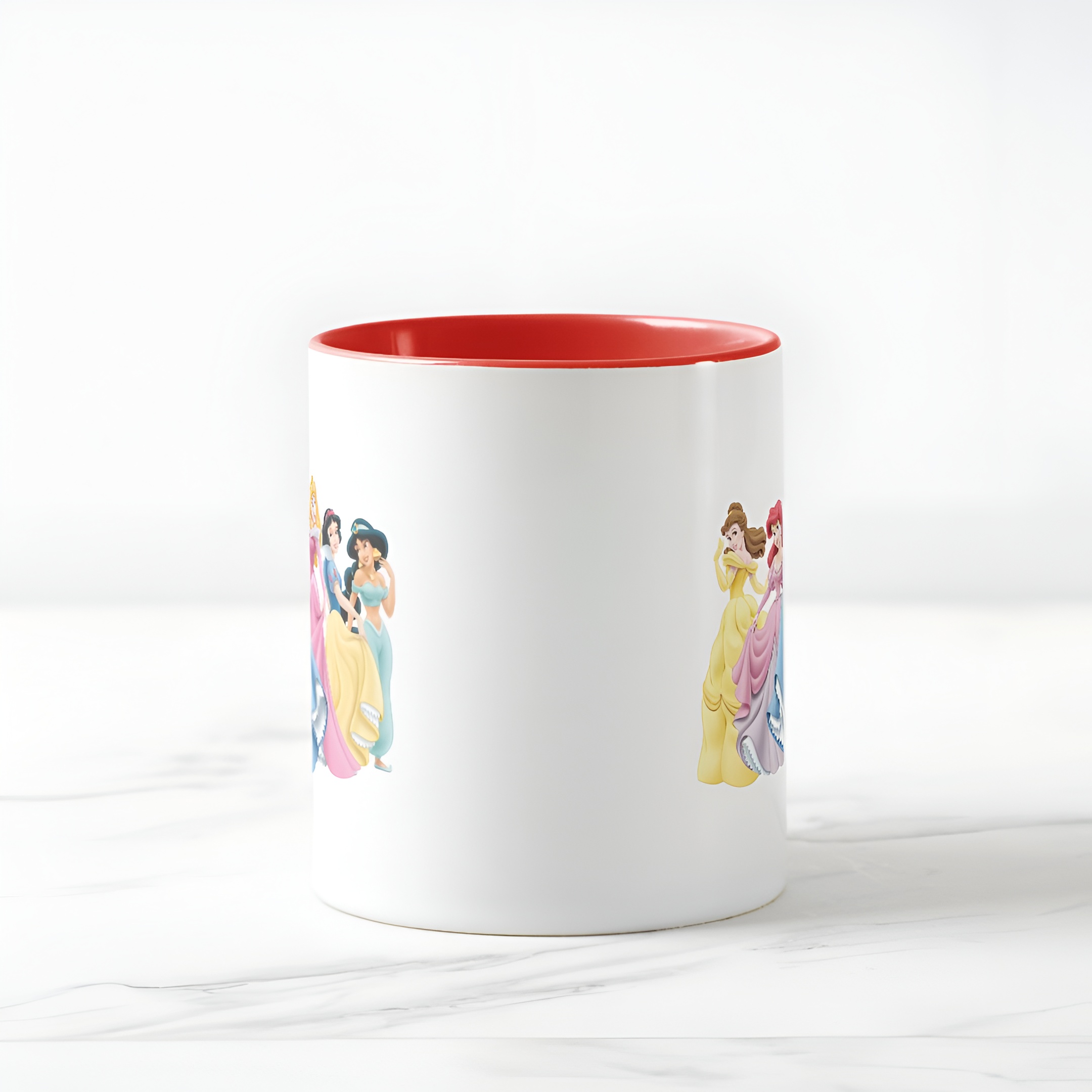 Two-Tone Princess Mug Holding Dresses Out Coffee Cup for Girls