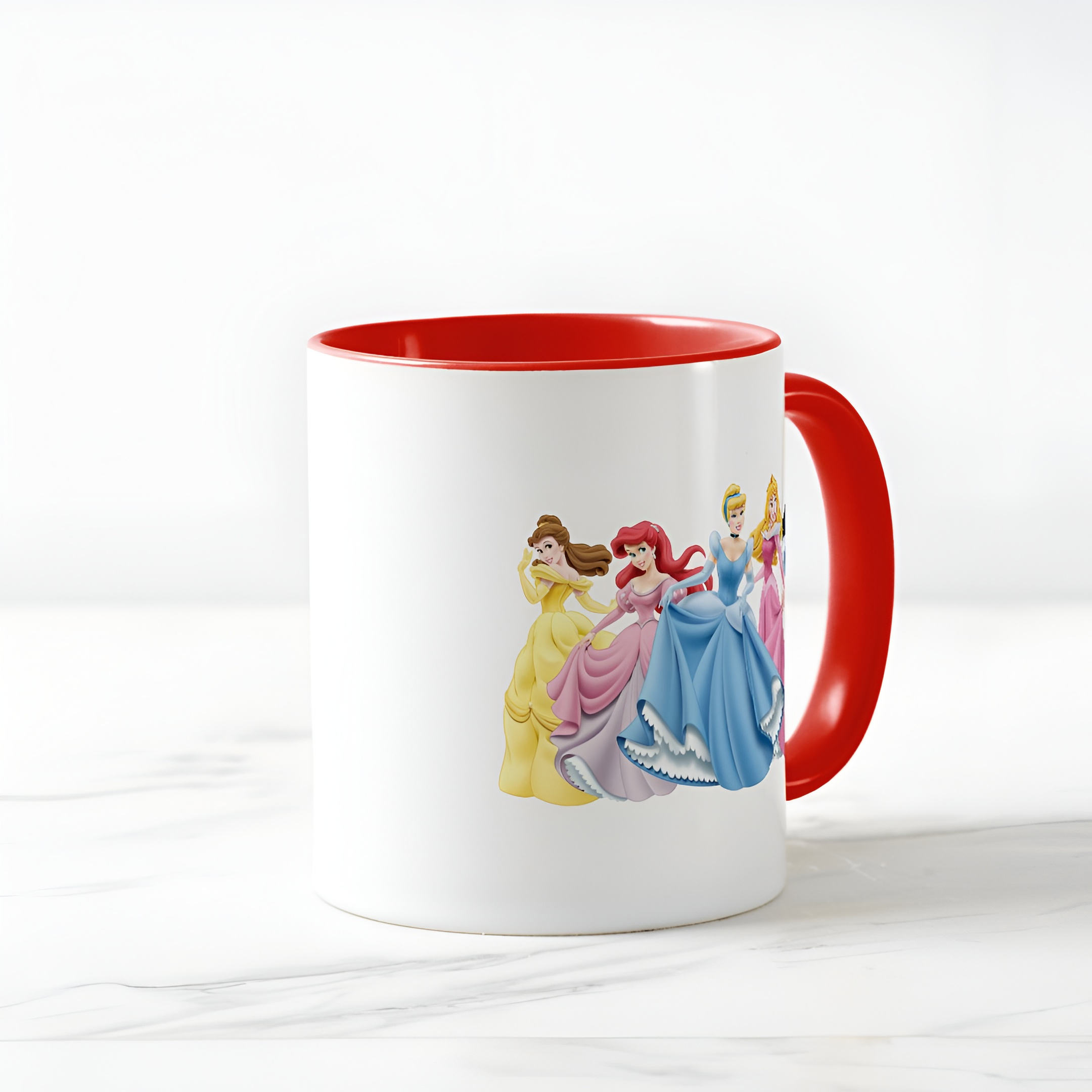 Two-Tone Princess Mug Holding Dresses Out Coffee Cup for Girls