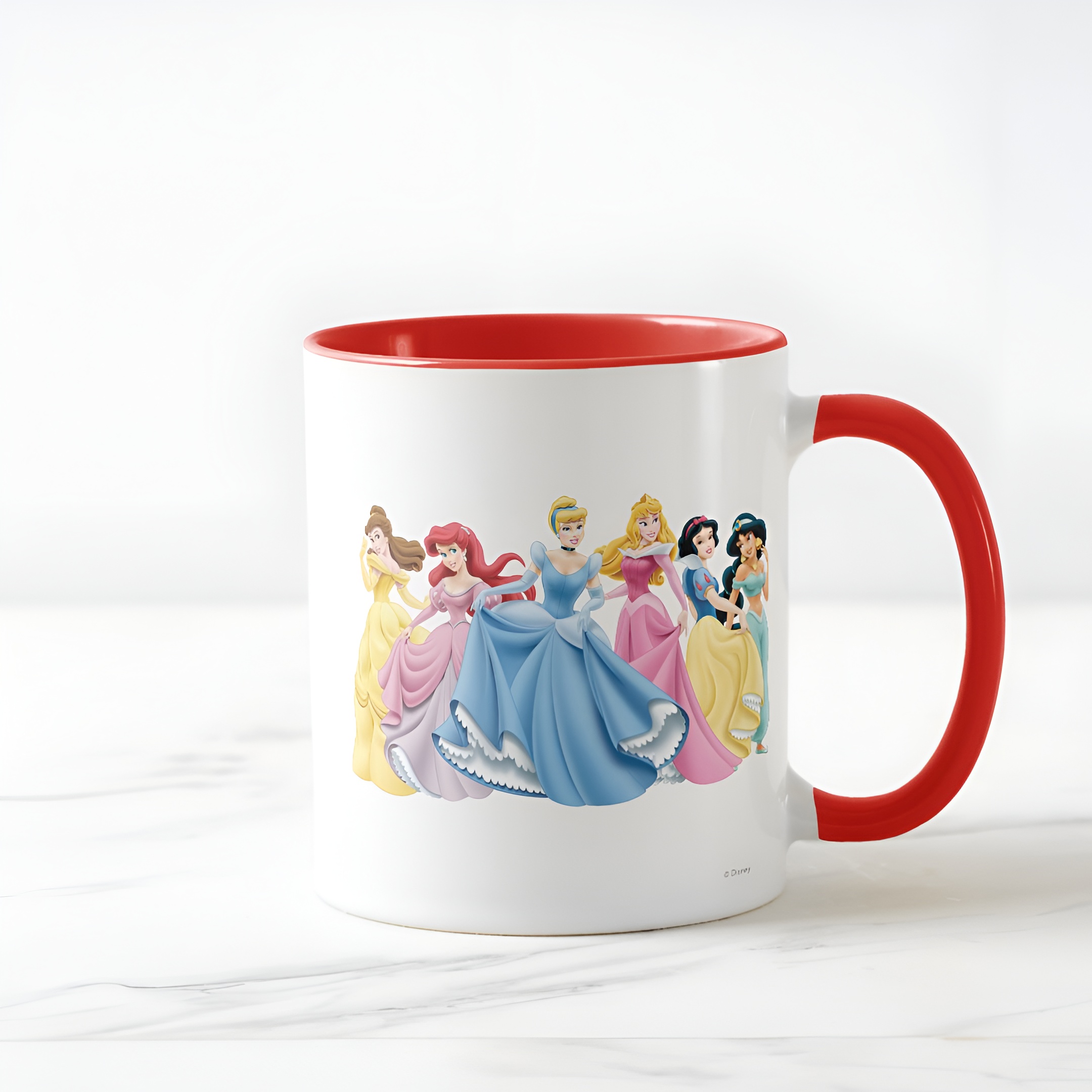 Two-Tone Princess Mug Holding Dresses Out Coffee Cup for Girls