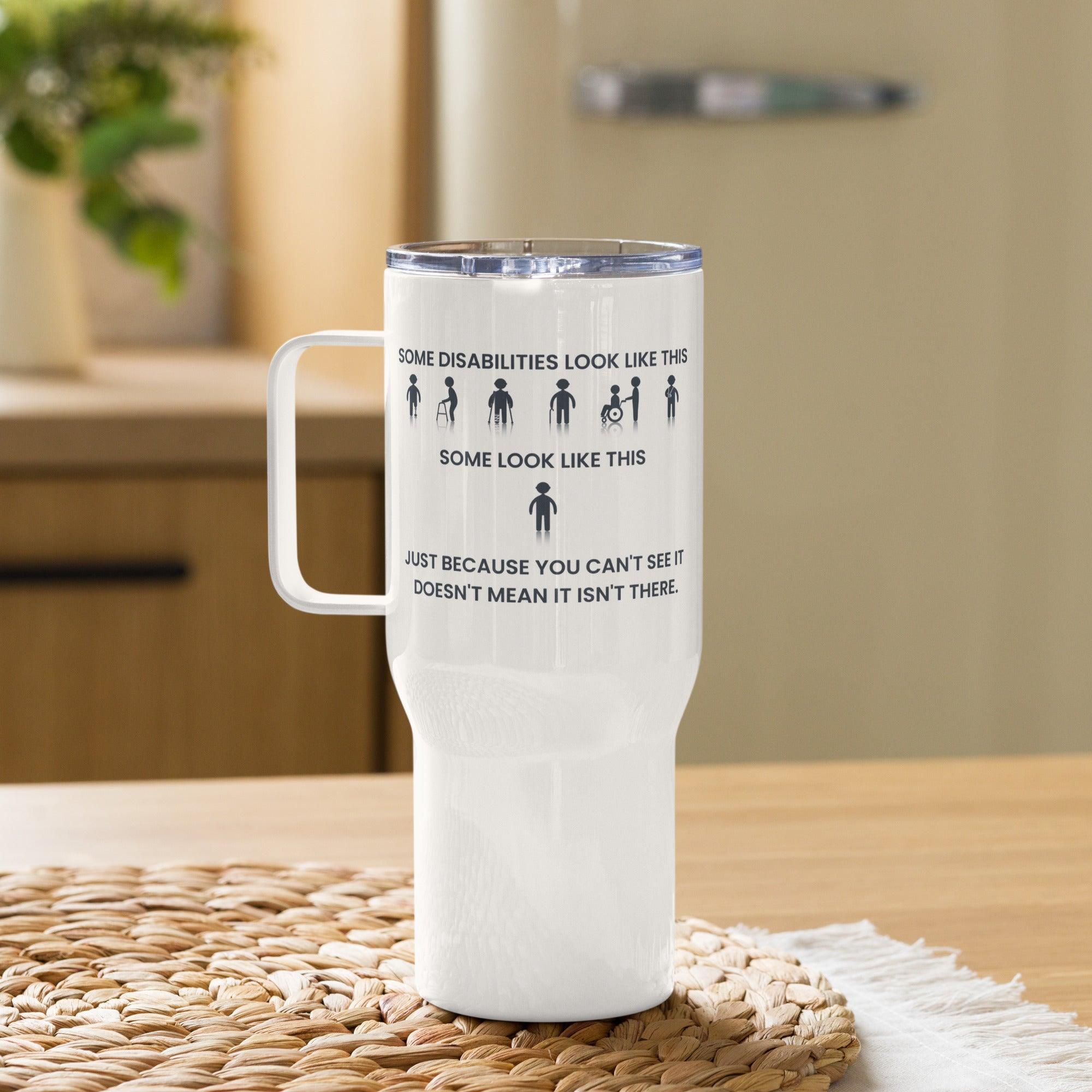 Disability Awareness Printed Travel Mug With Calming Design - Inspire Cups