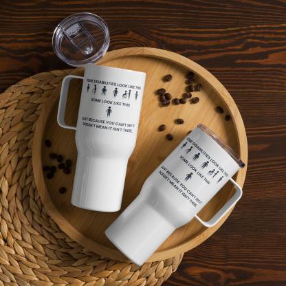 Disability Awareness Printed Travel Mug With Calming Design - Inspire Cups