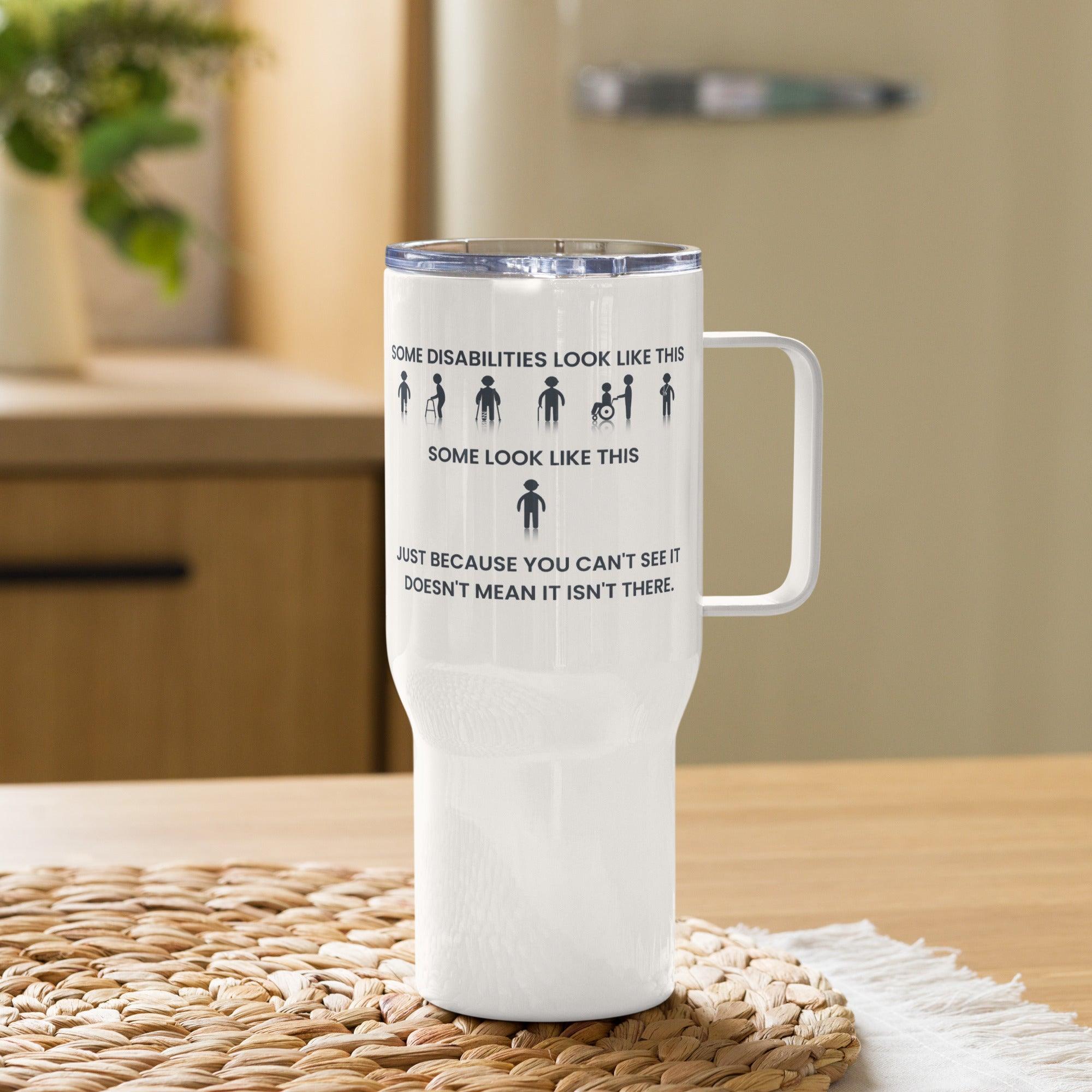 Disability Awareness Printed Travel Mug With Calming Design - Inspire Cups
