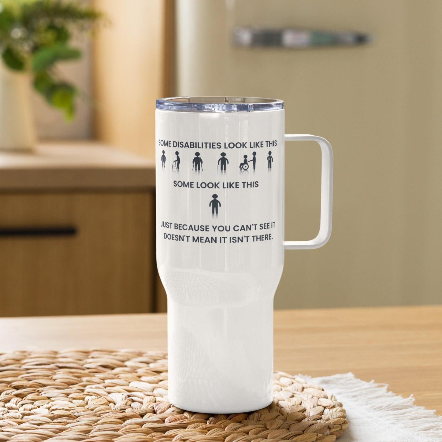 Disability Awareness Printed Travel Mug With Calming Design - Inspire Cups