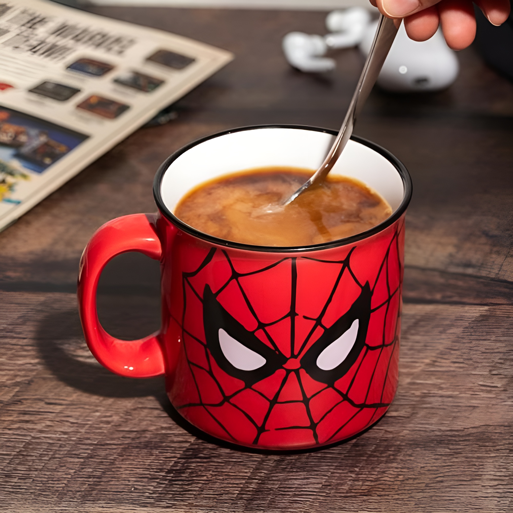 Spider-Man Face Ceramic Camper Mug