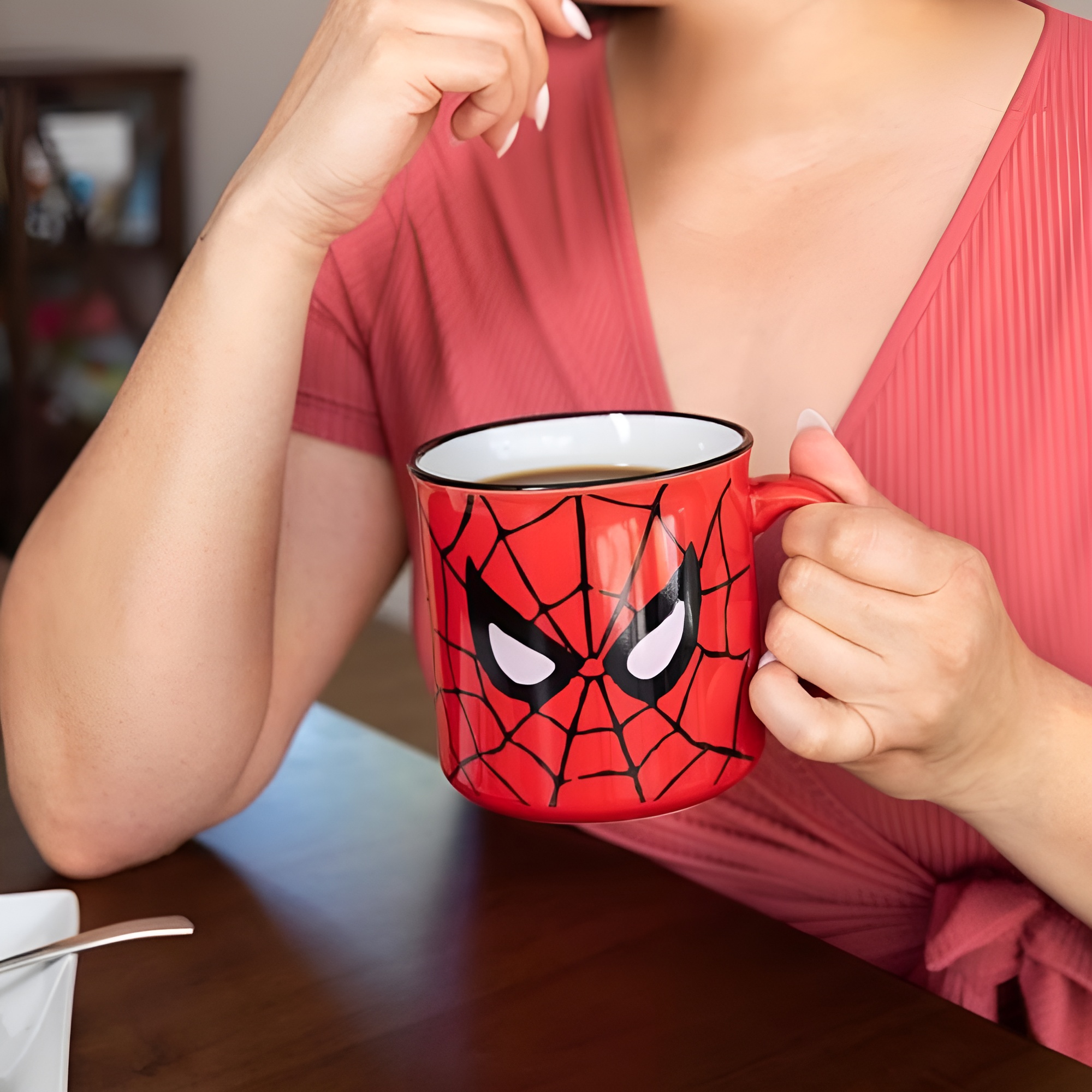 Spider-Man Face Ceramic Camper Mug