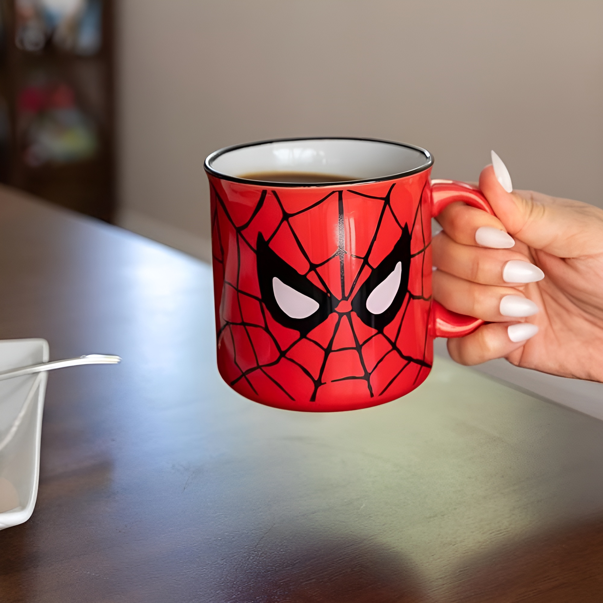 Spider-Man Face Ceramic Camper Mug