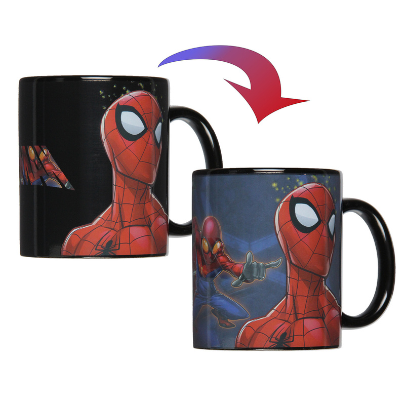 Spiderman Multi-Character Heat Reactive Color Changing Tea Coffee Mug Cup