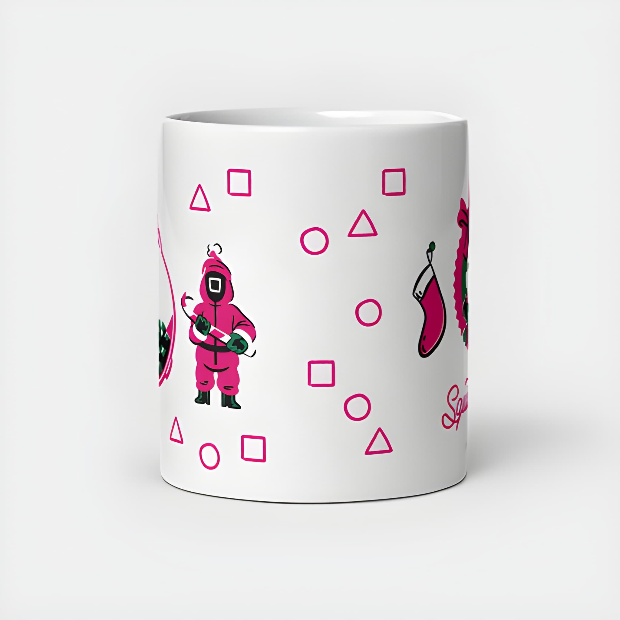 Squid Game Holiday Pattern Mug