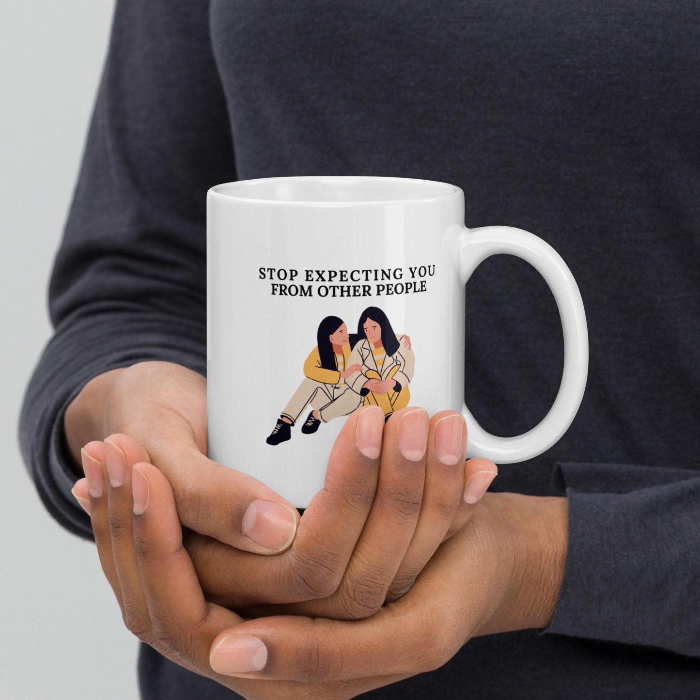 Self Awareness Quote Mug Daily Reminder For Growth And Boundaries - Inspire Cups