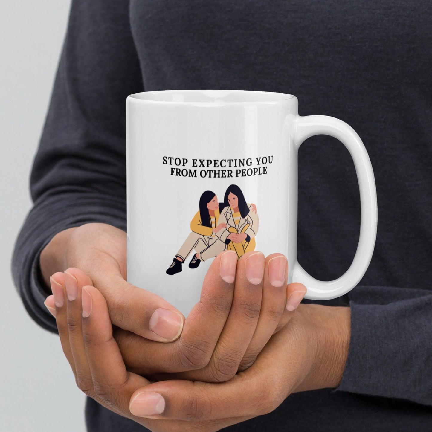 Self Awareness Quote Mug Daily Reminder For Growth And Boundaries - Inspire Cups