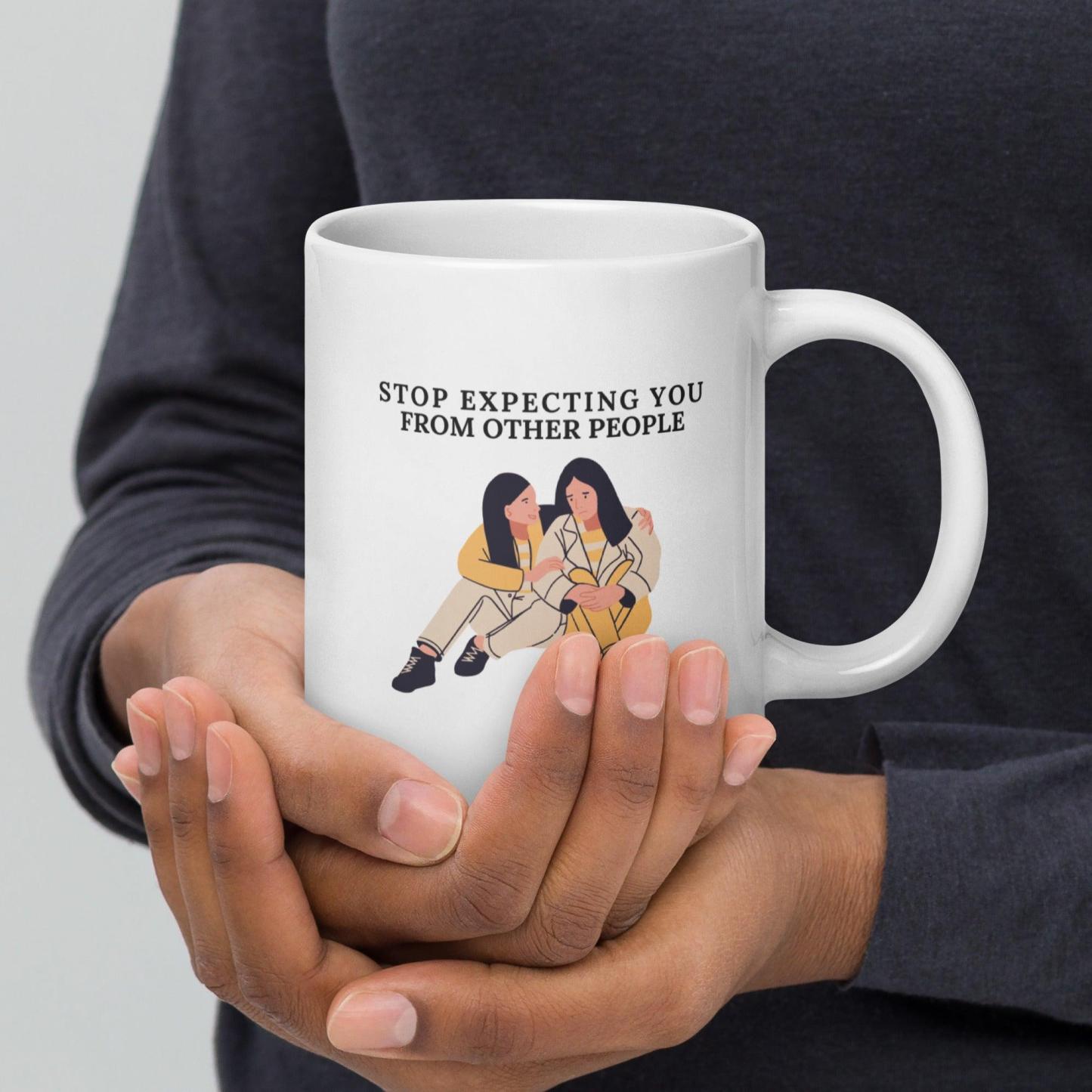 Self Awareness Quote Mug Daily Reminder For Growth And Boundaries - Inspire Cups