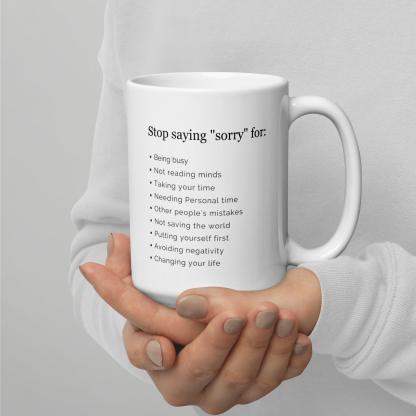 Empowerment Quote Mug Confidence Boosting Ceramic Drinkware - Inspire Cups