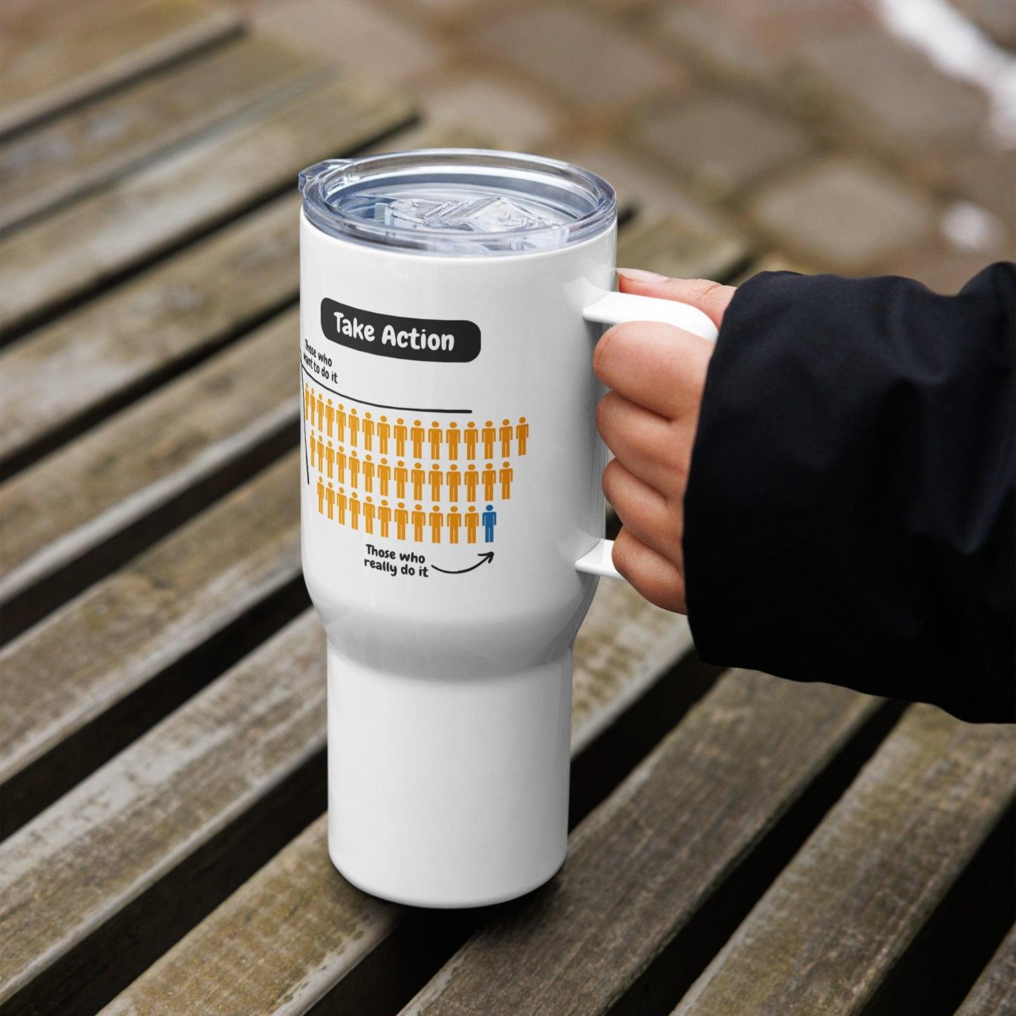 Take Action Printed Travel Mugs With Sleek Design For Everyday - Inspire Cups
