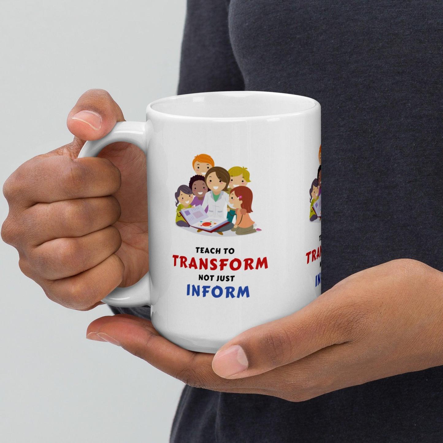 Transform Inform Message Mug - Inspire Cups