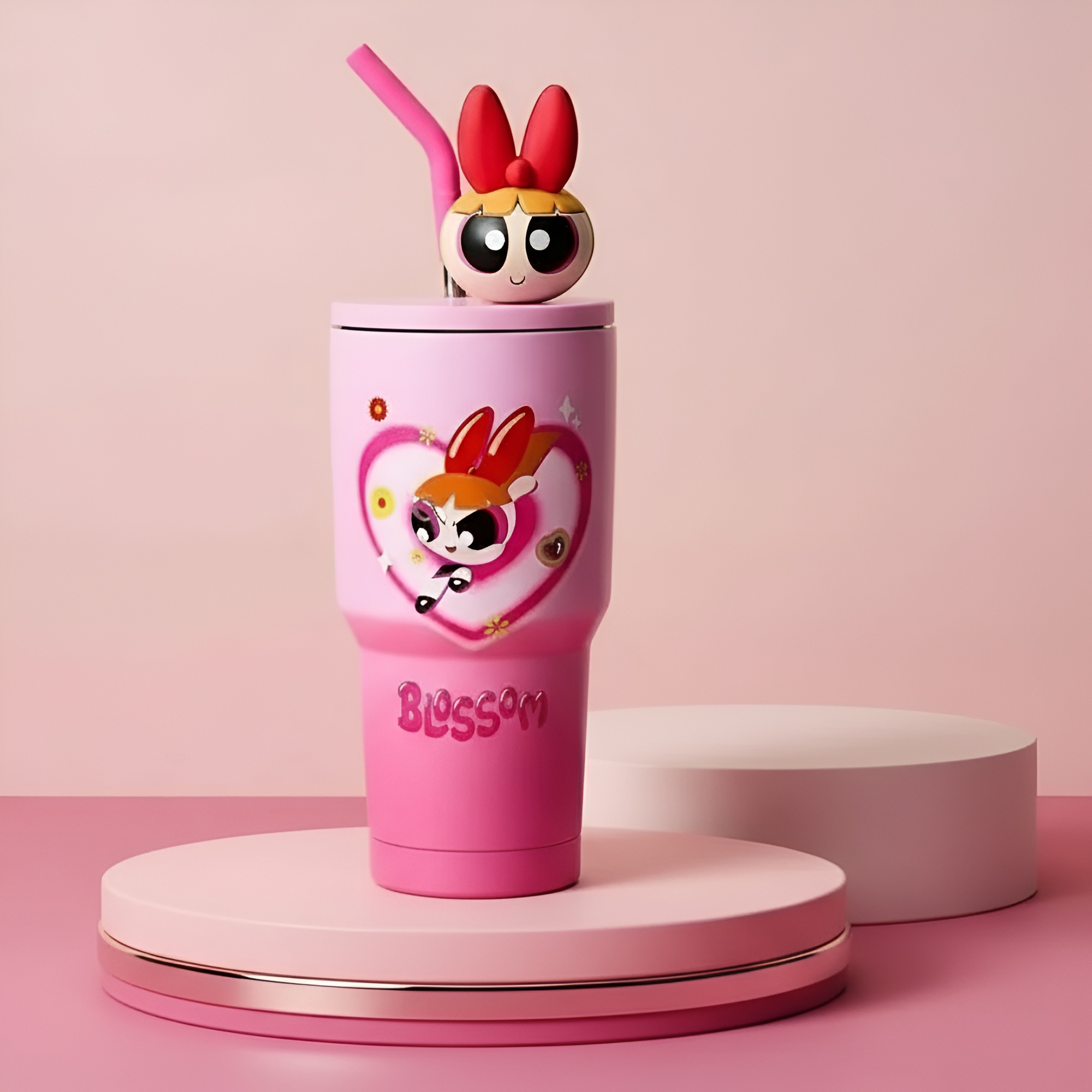 The Powerpuff Girls Blossom Pink Stainless Steel Tumbler