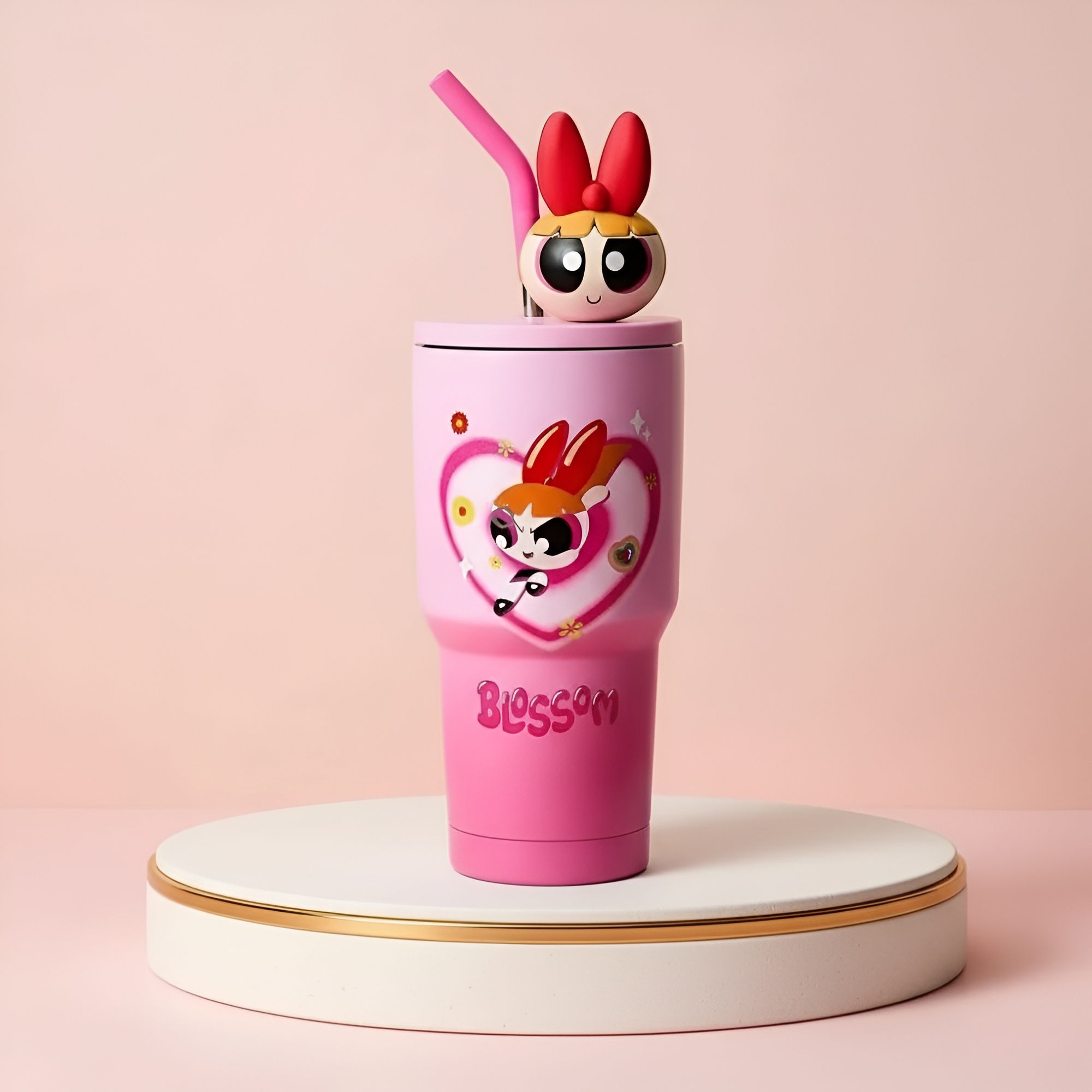 The Powerpuff Girls Blossom Pink Stainless Steel Tumbler