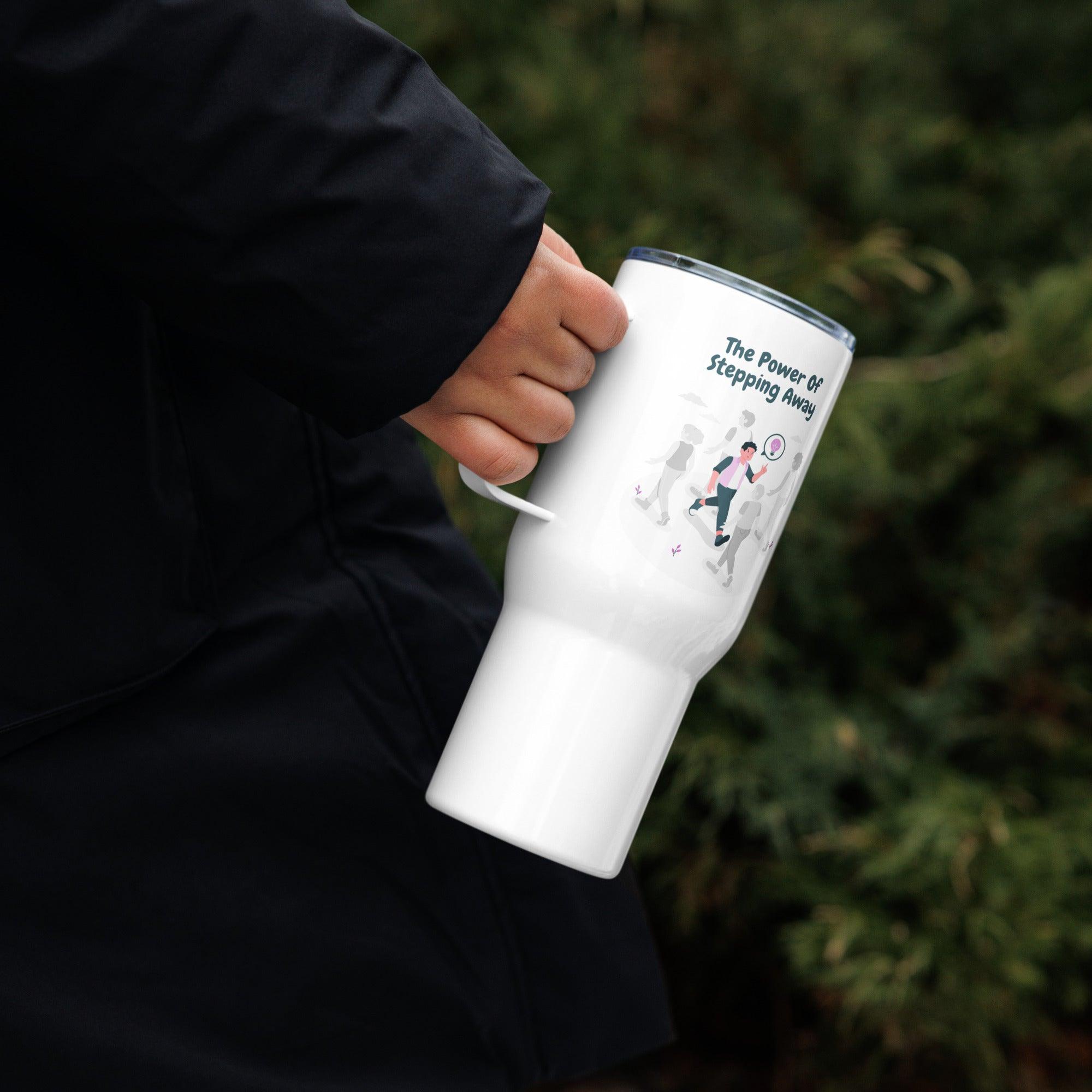 Stepping Away Printed Travel Mugs With Spill-Proof Lid - Inspire Cups