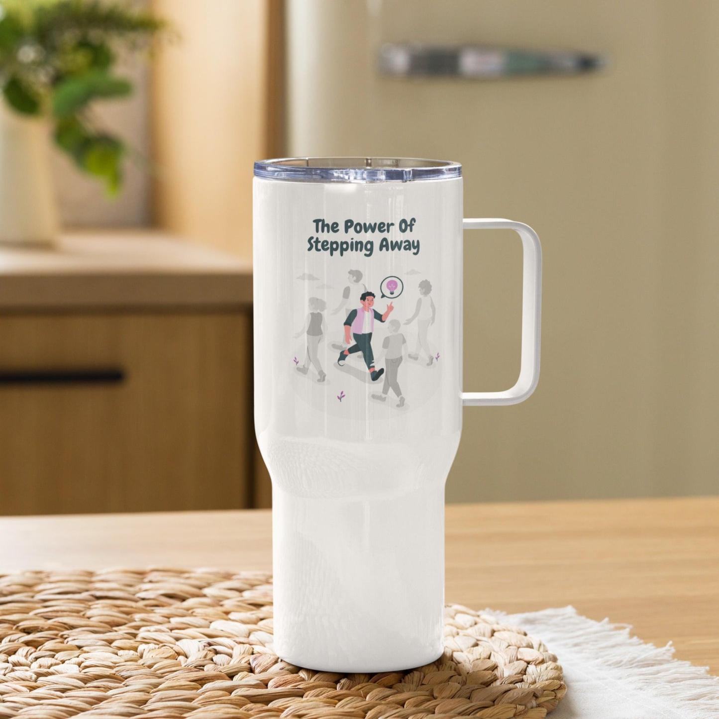 Stepping Away Printed Travel Mugs With Spill-Proof Lid - Inspire Cups