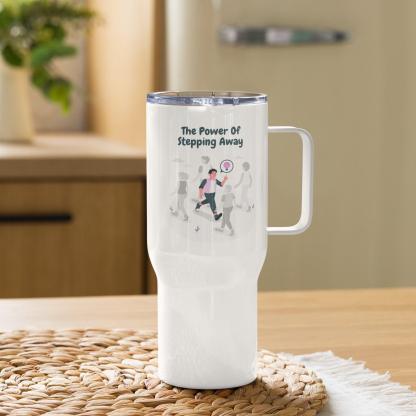 Stepping Away Printed Travel Mugs With Spill-Proof Lid - Inspire Cups