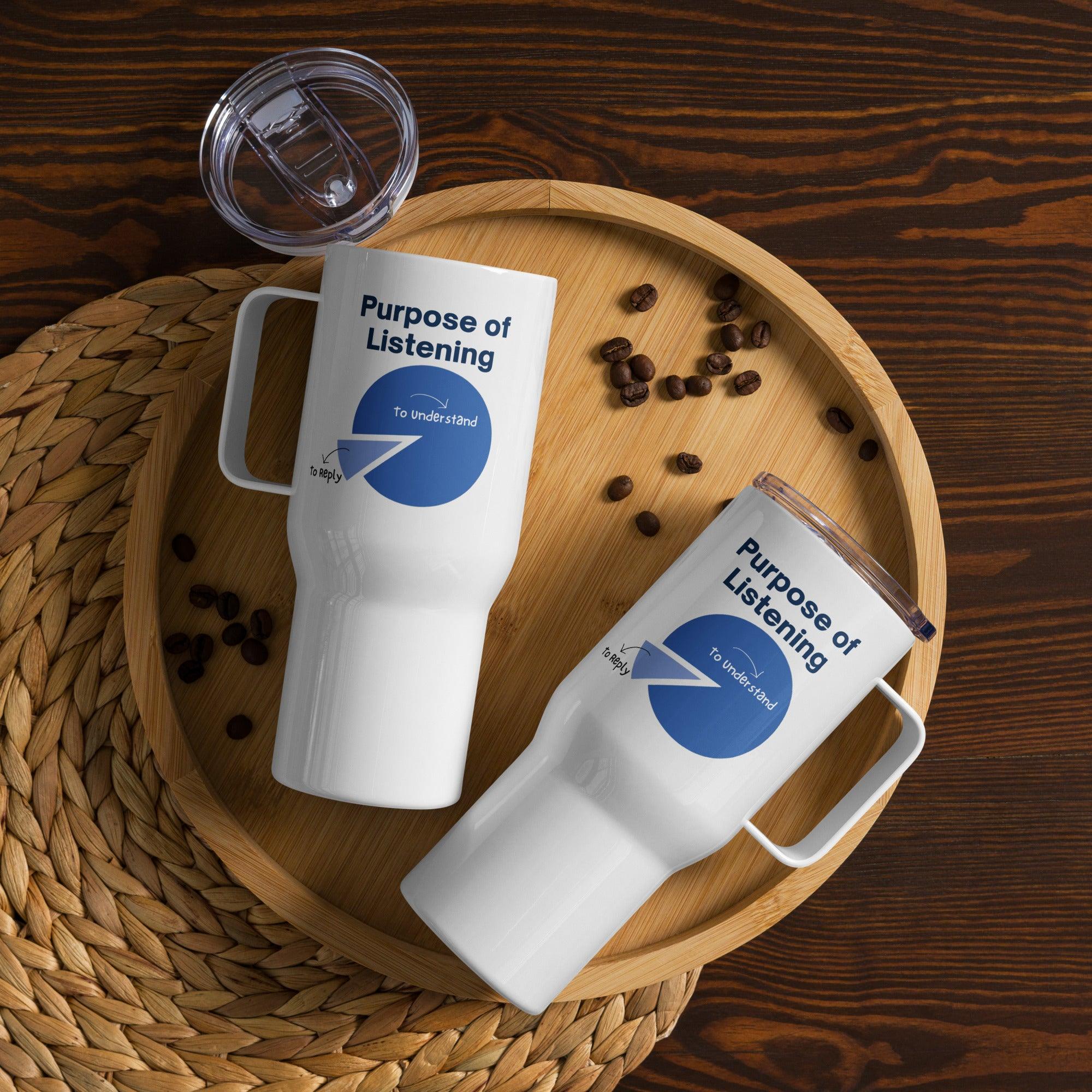 Listening Mug – Printed Travel Cup with Pie Chart Design - Inspire Cups