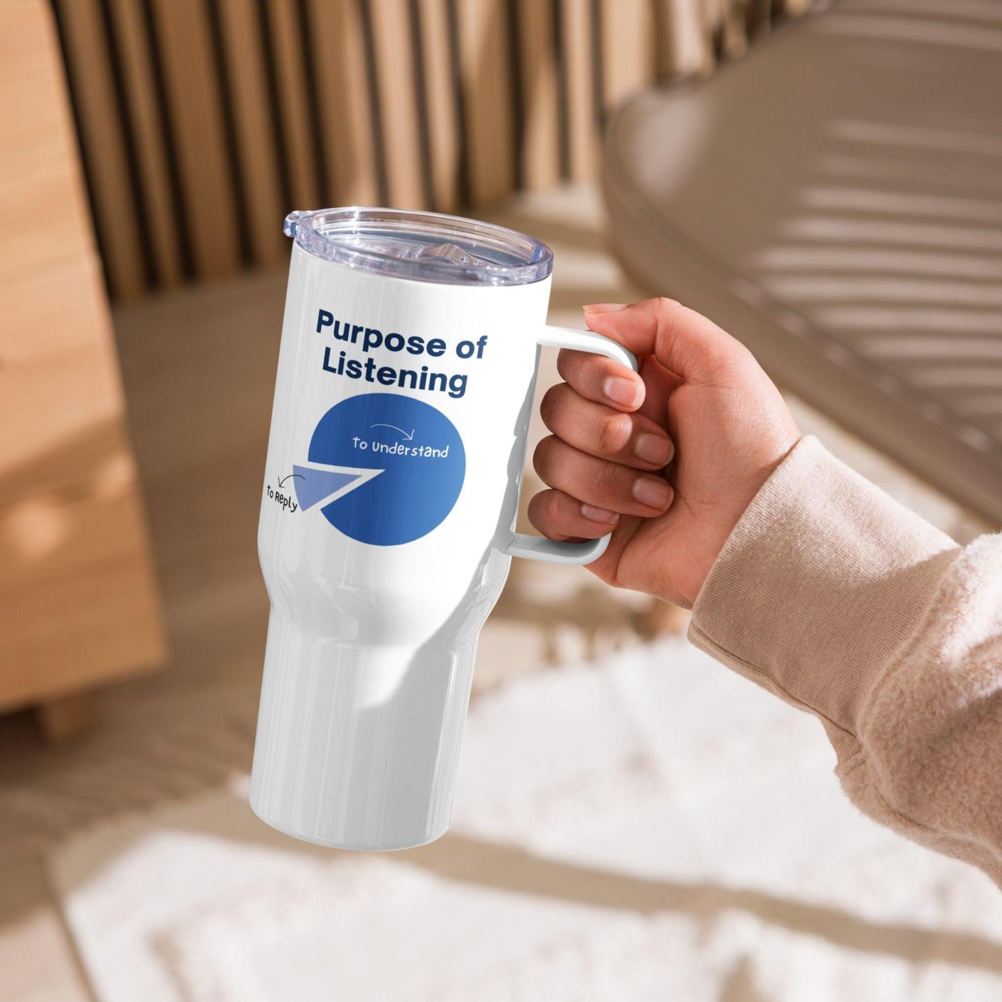 Listening Mug – Printed Travel Cup with Pie Chart Design - Inspire Cups