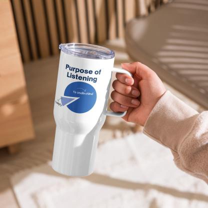 Listening Mug – Printed Travel Cup with Pie Chart Design - Inspire Cups