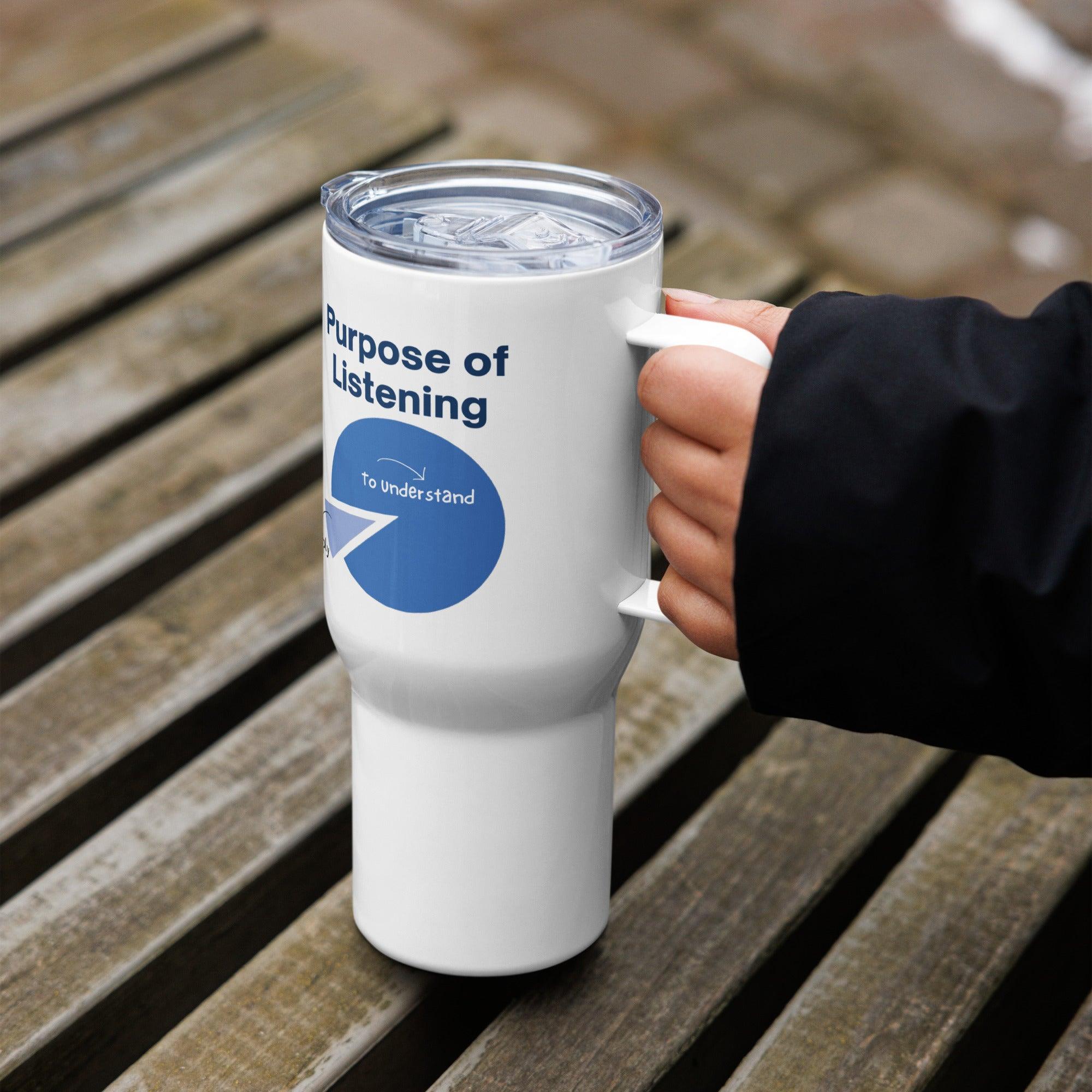 Listening Mug – Printed Travel Cup with Pie Chart Design - Inspire Cups