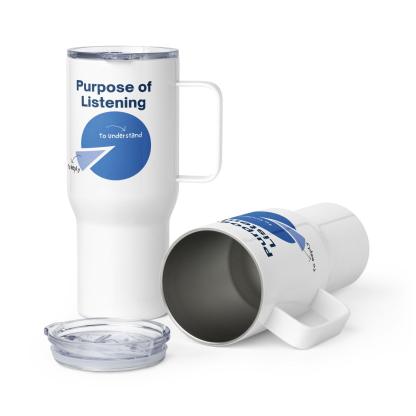 Listening Mug – Printed Travel Cup with Pie Chart Design - Inspire Cups