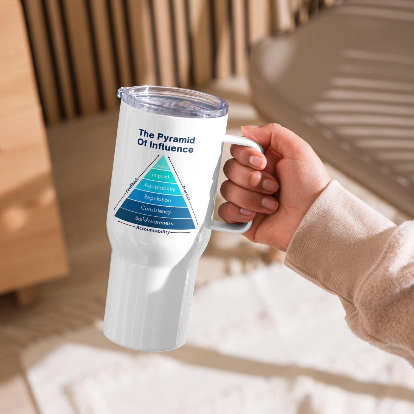 The Pyramid Of Influence Printed Travel Mugs - Inspire Cups