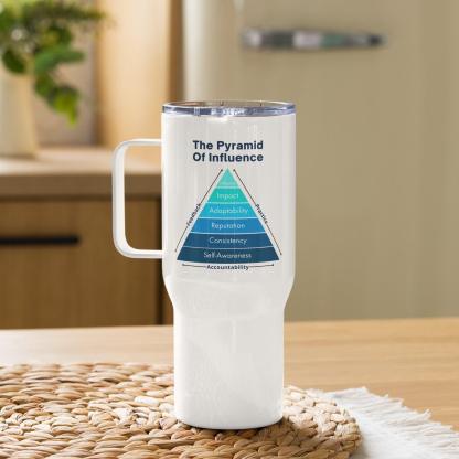 The Pyramid Of Influence Printed Travel Mugs - Inspire Cups
