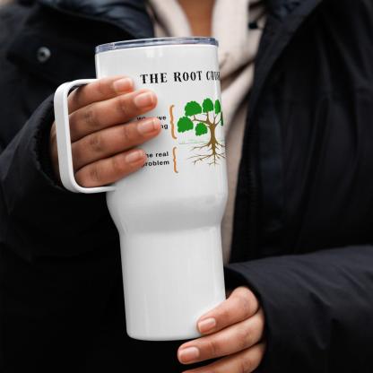 Root Cause Printed Travel Mugs With Insightful Design - Inspire Cups