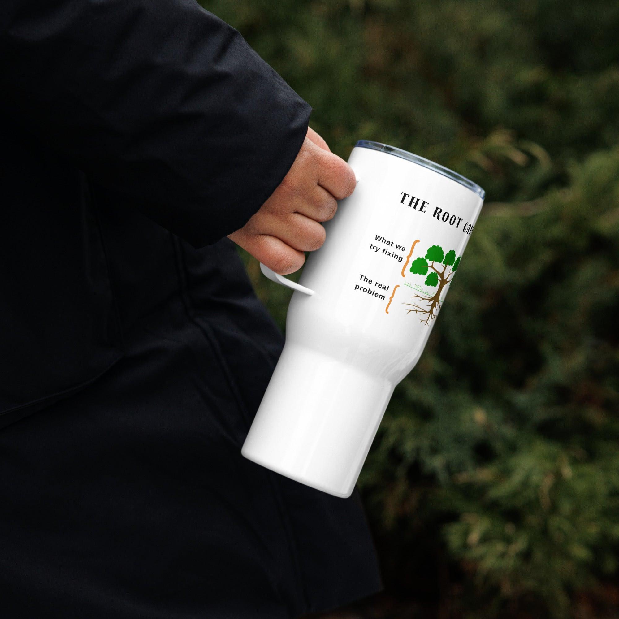 Root Cause Printed Travel Mugs With Insightful Design - Inspire Cups