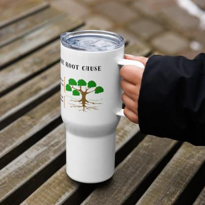 Root Cause Printed Travel Mugs With Insightful Design - Inspire Cups