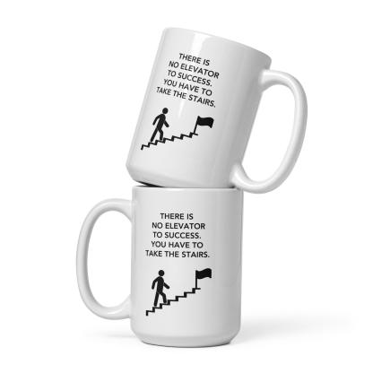 Motivational Stairs Ceramic Mug - Inspire Cups