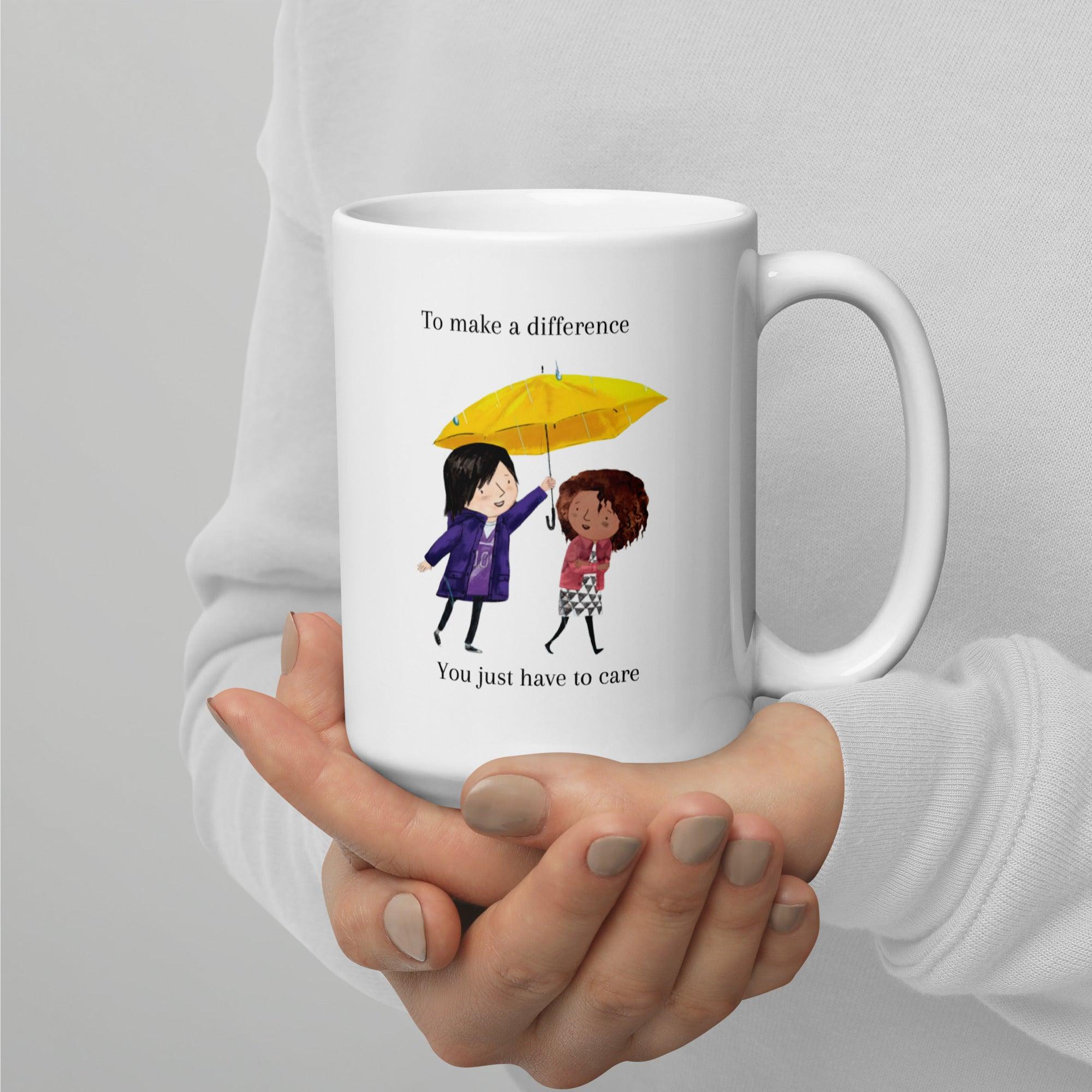 Illustrated Ceramic Coffee Mug - Inspire Cups
