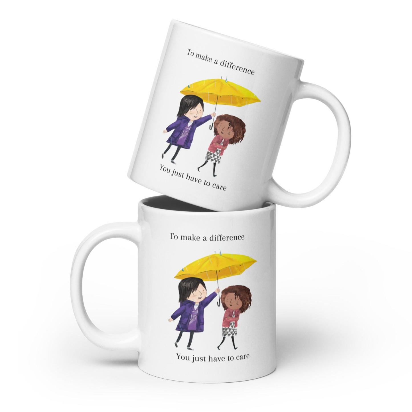 Illustrated Ceramic Coffee Mug - Inspire Cups