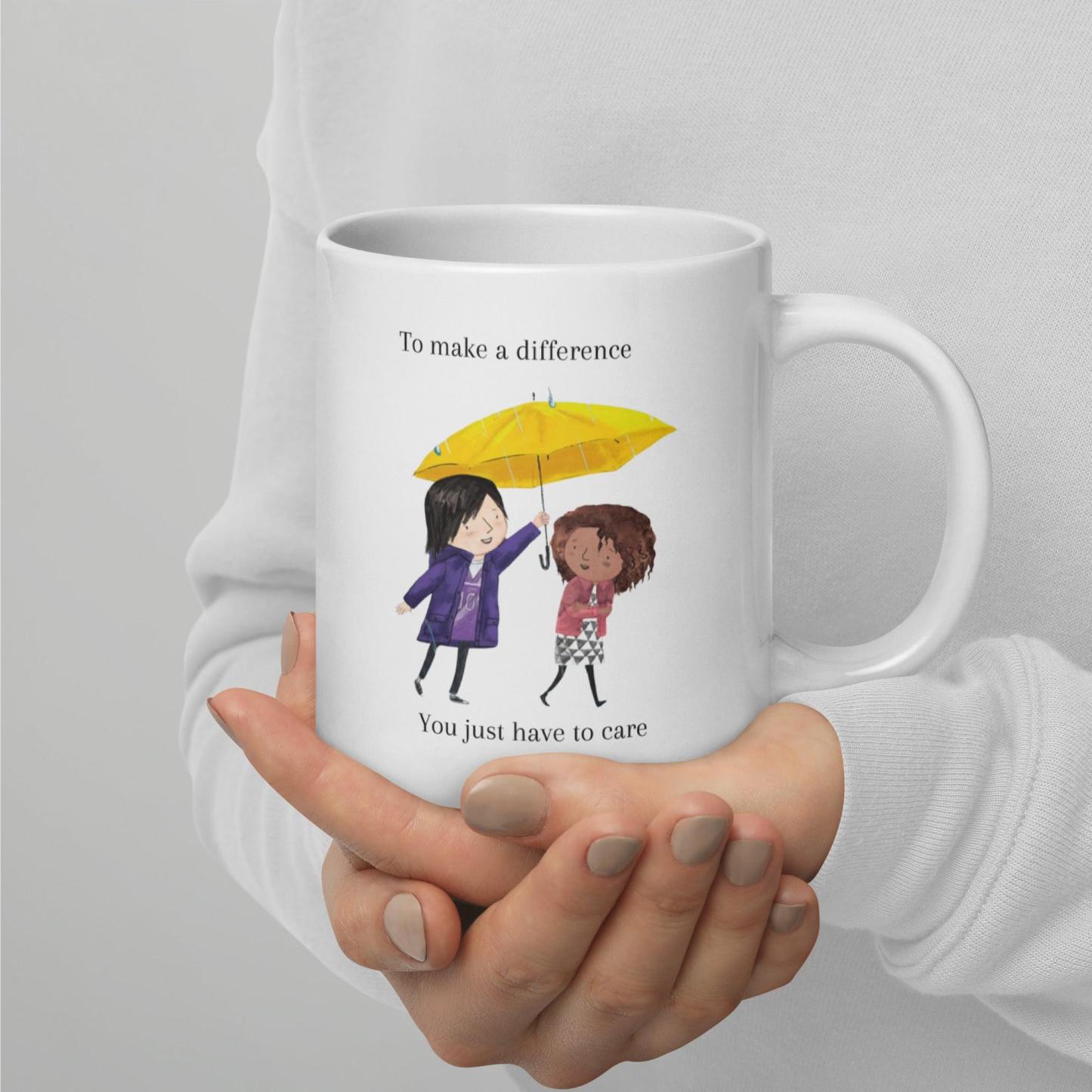 Illustrated Ceramic Coffee Mug - Inspire Cups