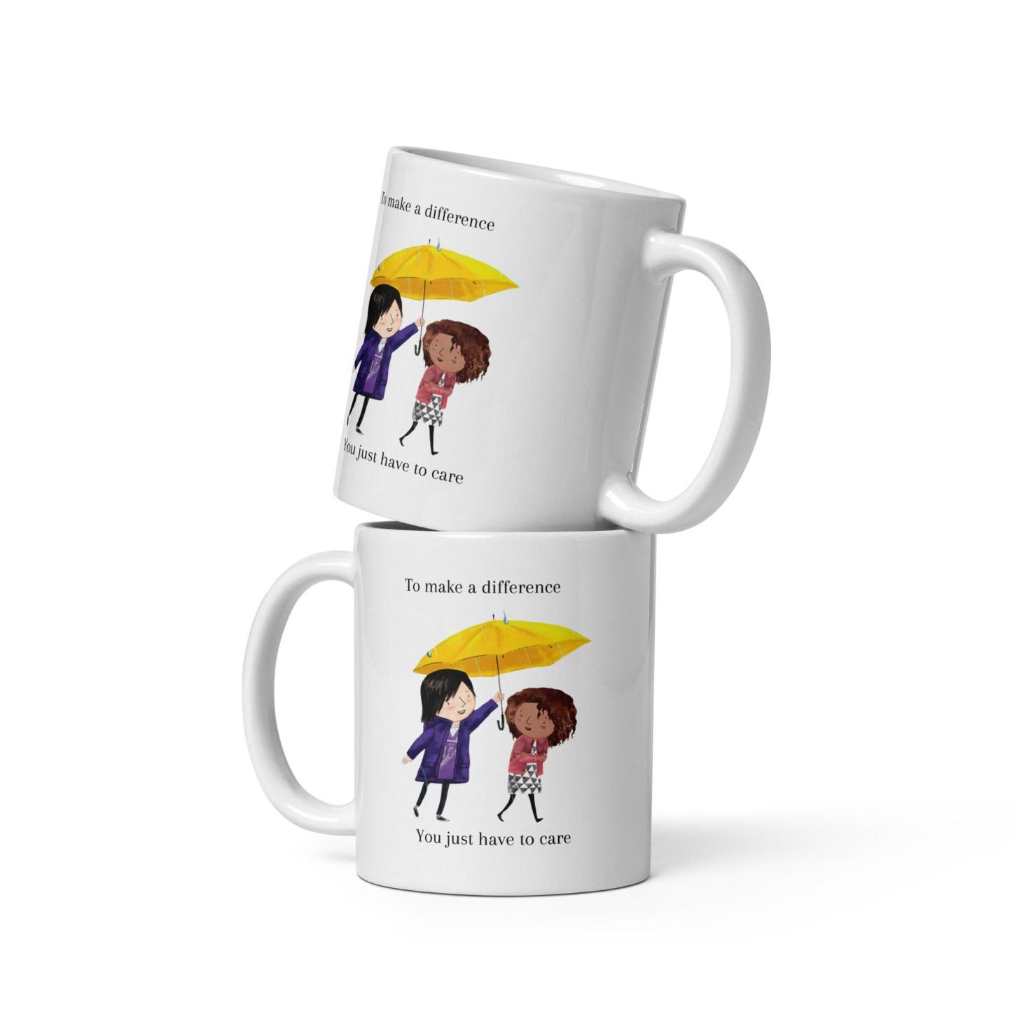 Illustrated Ceramic Coffee Mug - Inspire Cups