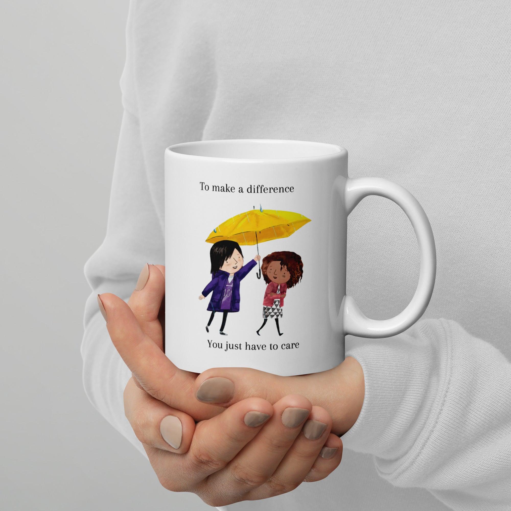 Illustrated Ceramic Coffee Mug - Inspire Cups