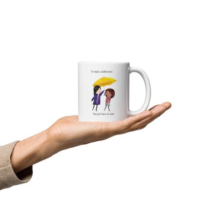 Illustrated Ceramic Coffee Mug - Inspire Cups