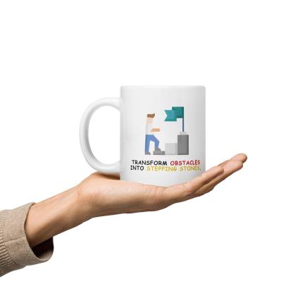 Perseverance Quote Mug | Transform Obstacles Into Stepping Stones Mug - Inspire Cups