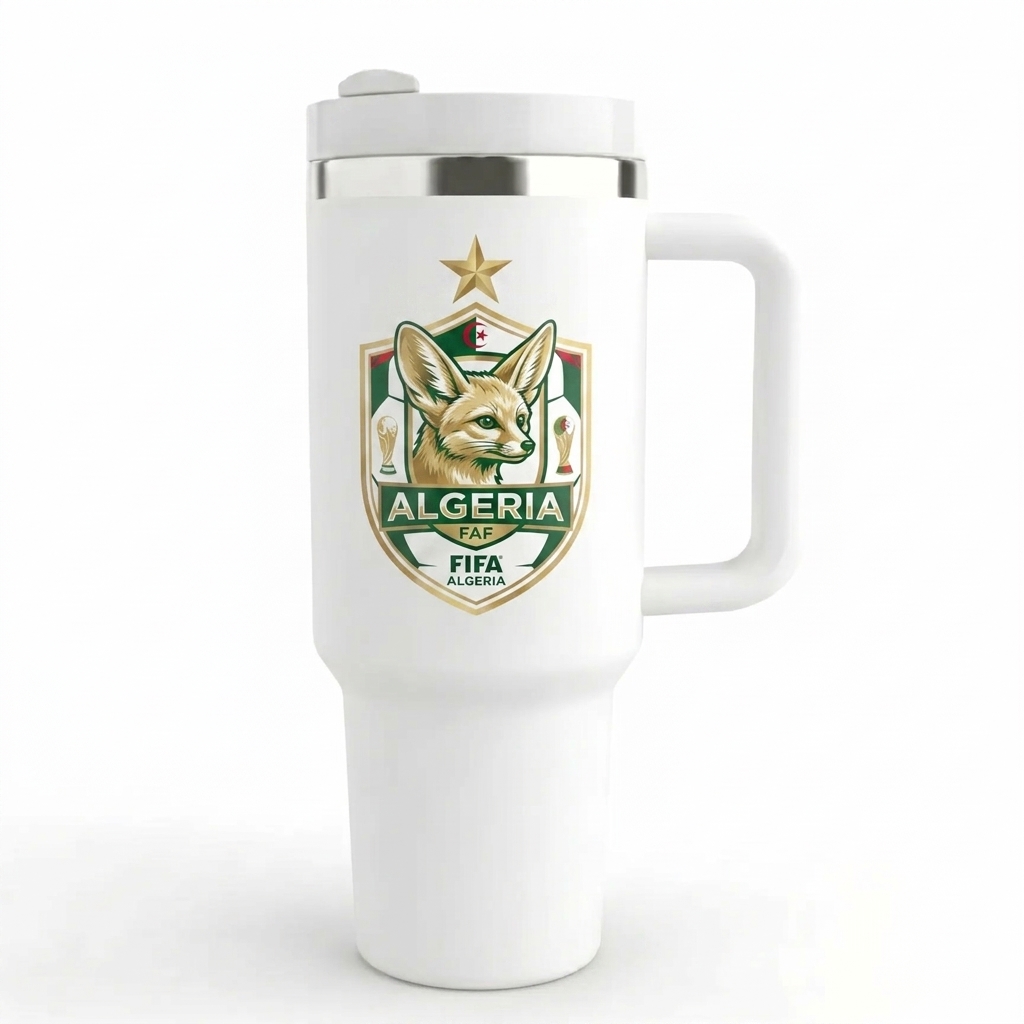 FIFA 2026 Algeria Soccer Sports Themed 40oz Tumbler With Straw And Lid